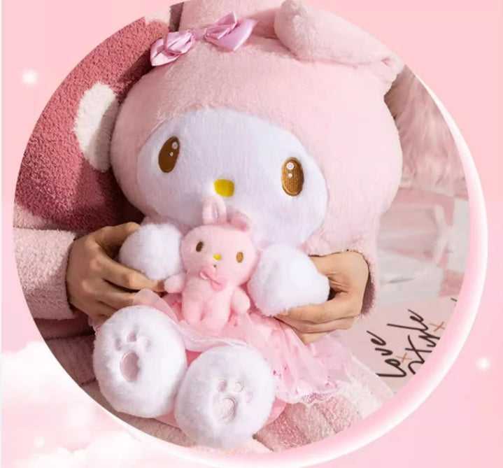 My melody and Kuromi Holding doll plush toy