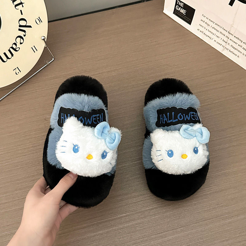 Hello Kitty Halloween Fluffy Slippers