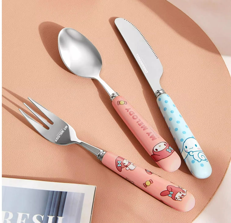 Sanrio Utensil Set Ceramic stainless steel cutlery set