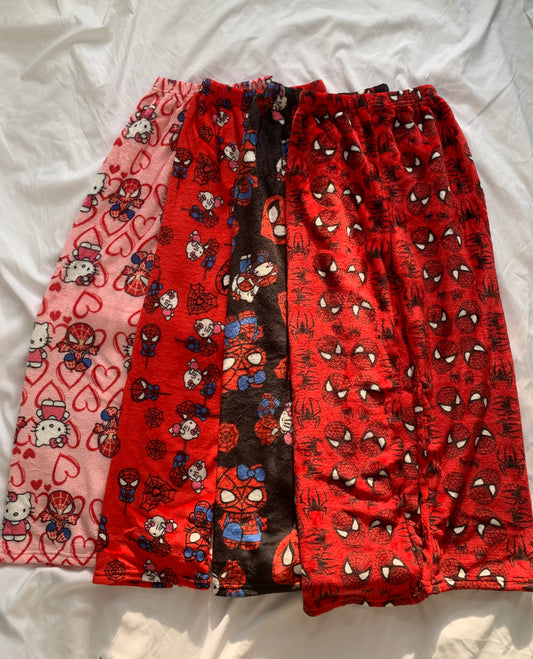 Hello Kitty  Fuzzy  Spiderman Pajama Pants