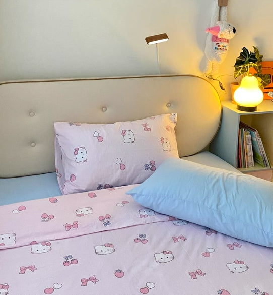 Cute Cotton Cat Bed Sheet set