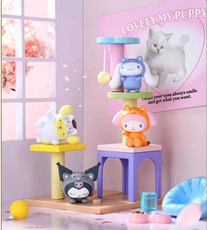 Sanrio Cat House Climbing Frame Blind Gashapon  Toy