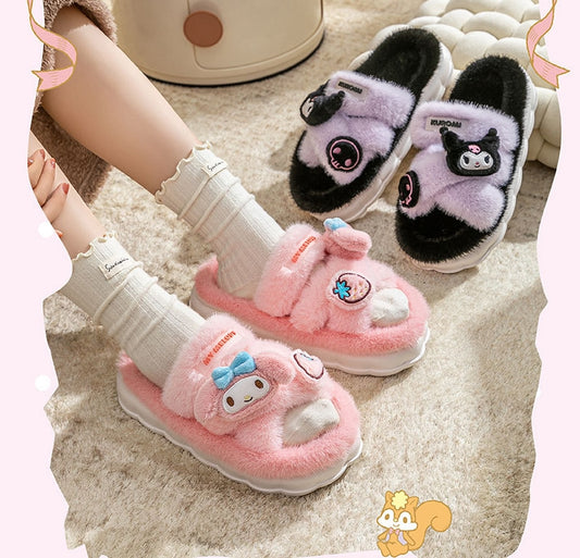 Sanrio Plush Fluffy Slippers Ladies home slippers