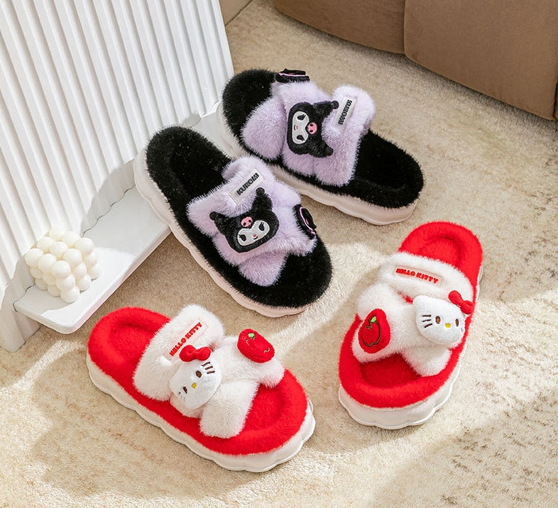 Sanrio Plush Fluffy Slippers Ladies home slippers