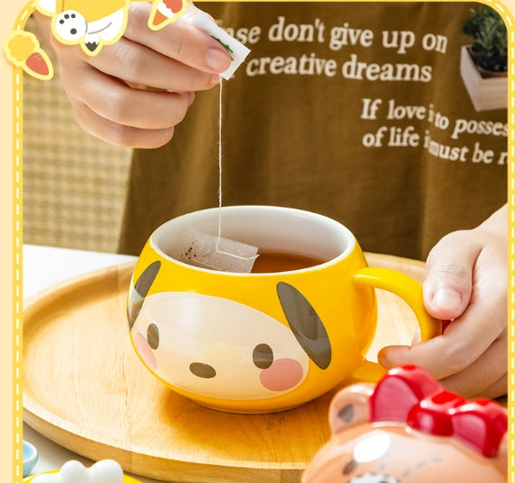 Sanrio Ceramic cup with lid 450ml