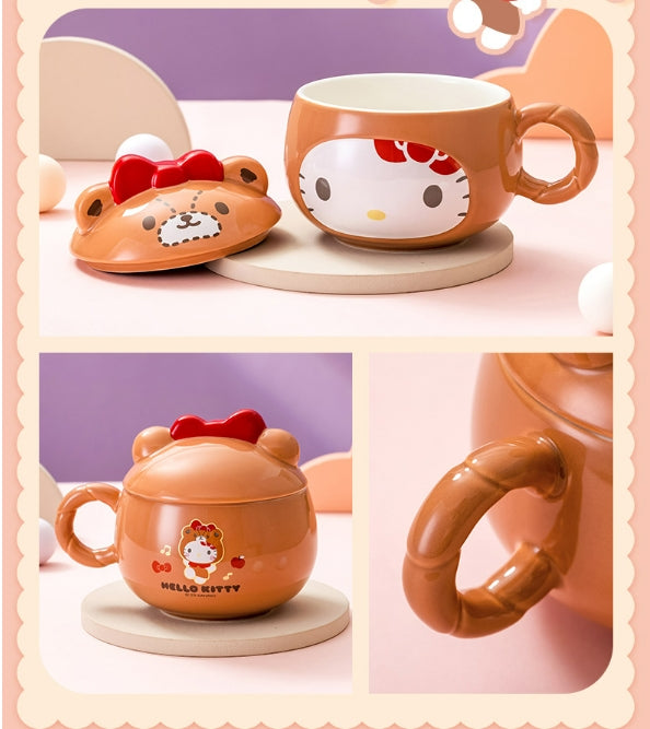 Sanrio Ceramic cup with lid 450ml