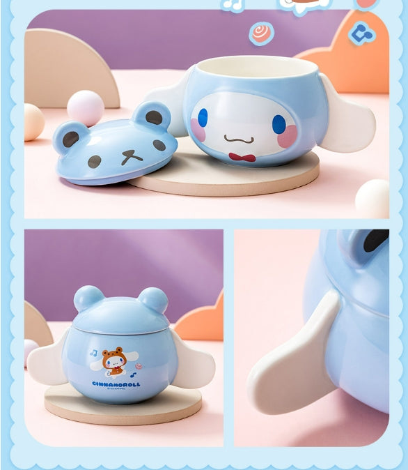 Sanrio Ceramic cup with lid 450ml