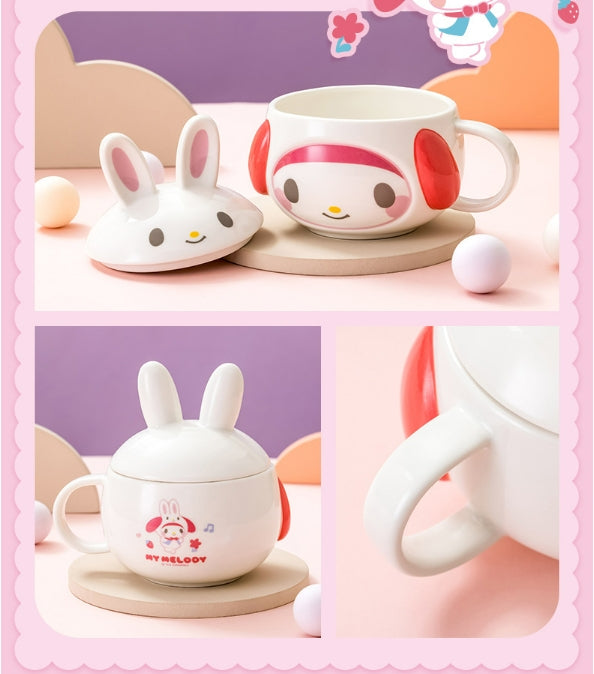 Sanrio Ceramic cup with lid 450ml