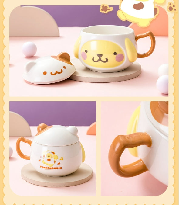 Sanrio Ceramic cup with lid 450ml