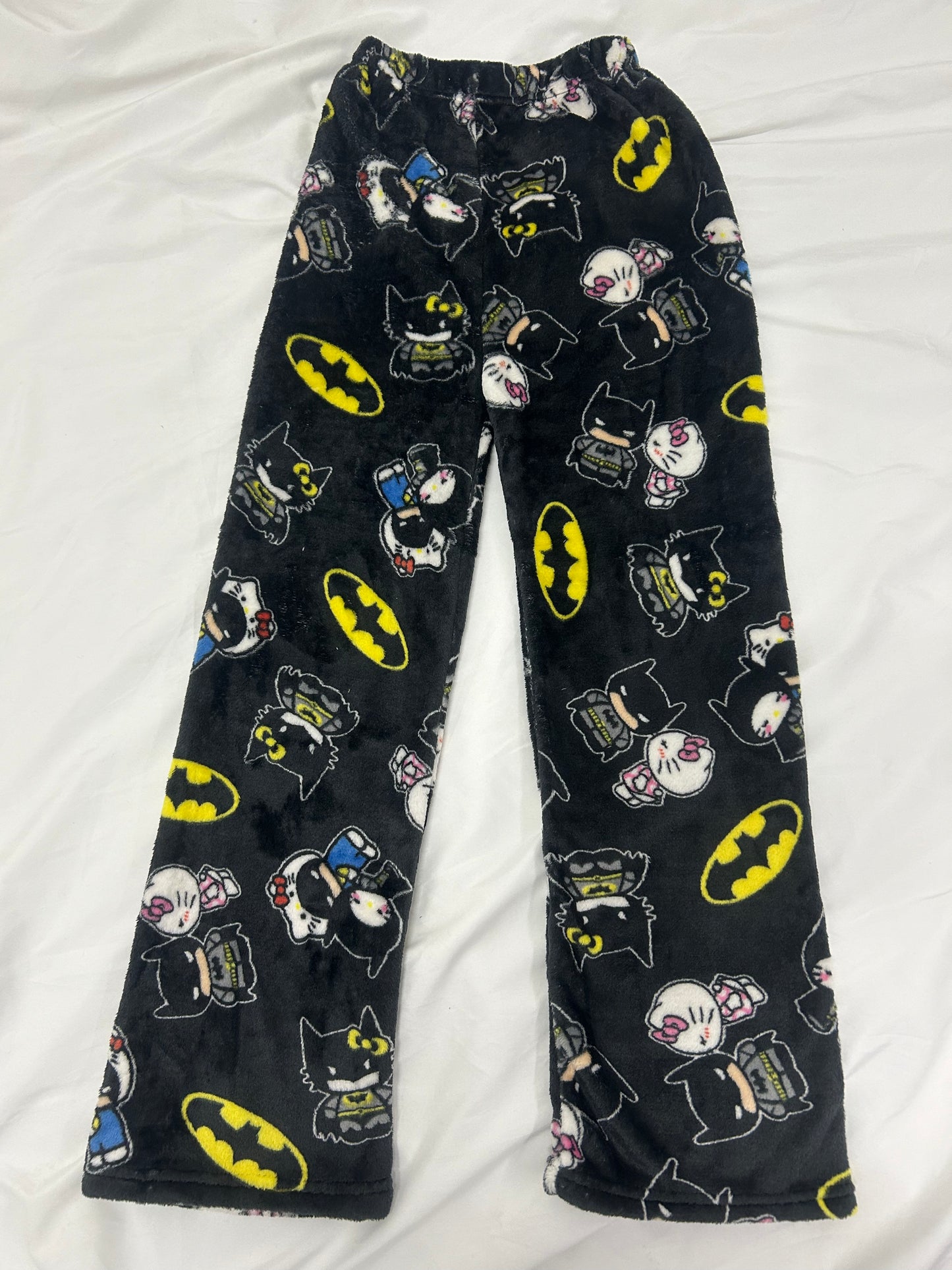 Hello Kitty Batman Fuzzy Pajama Pants