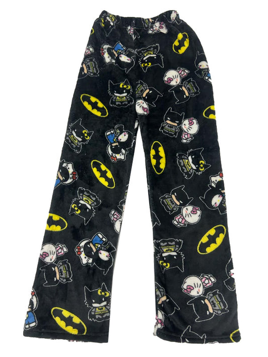 Hello Kitty Batman Fuzzy Pajama Pants