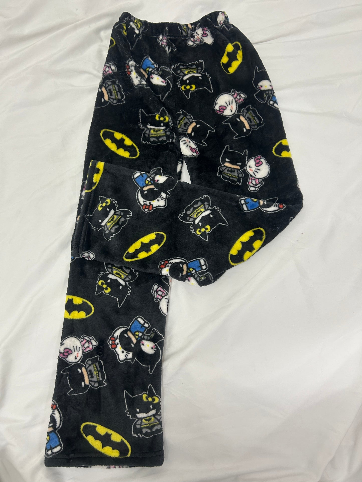 Hello Kitty Batman Fuzzy Pajama Pants