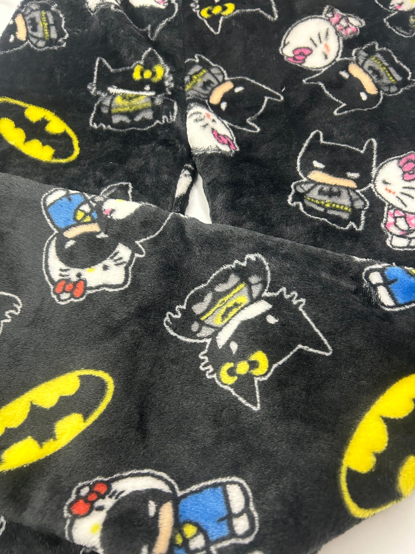 Hello Kitty Batman Fuzzy Pajama Pants