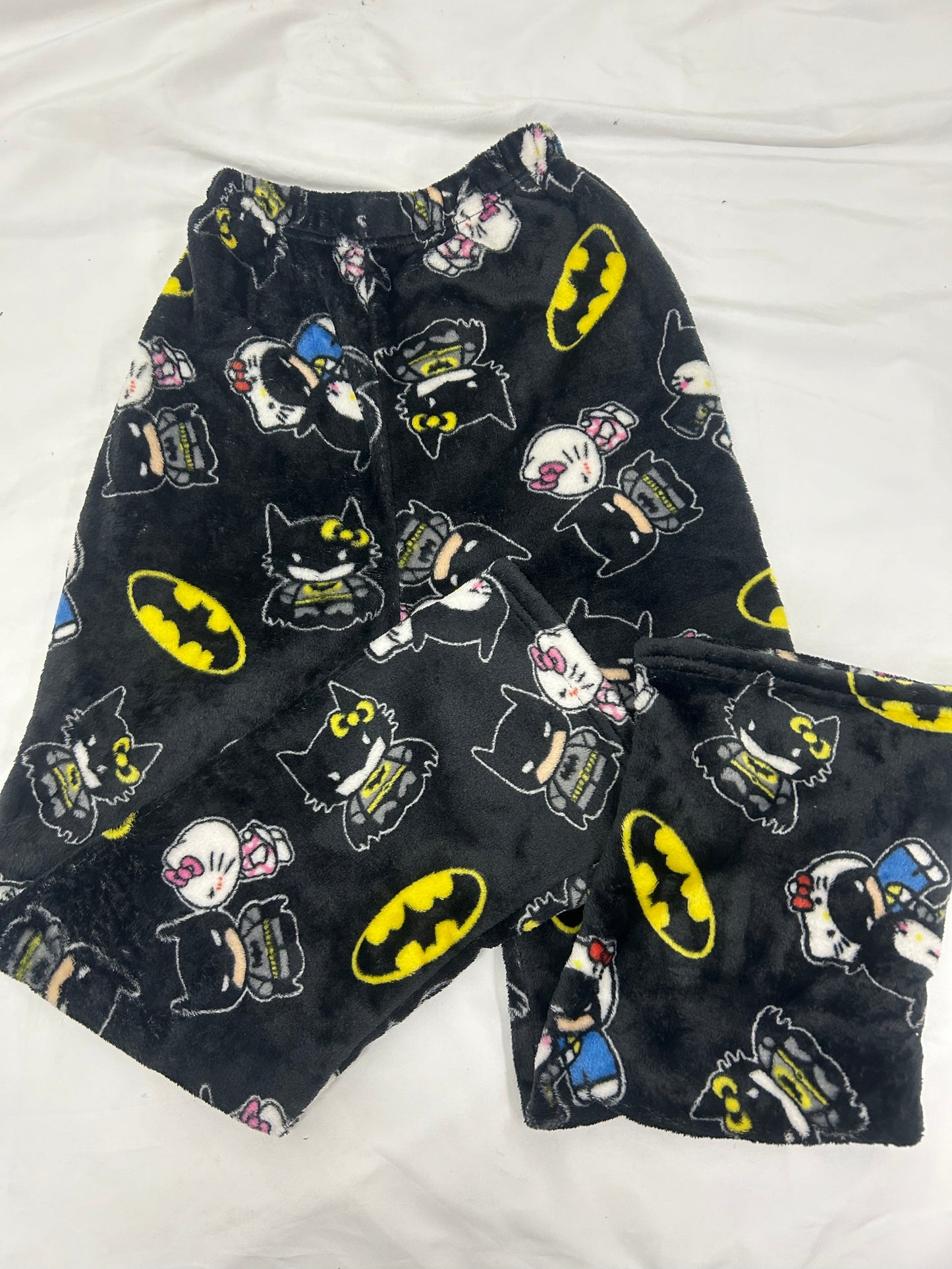 Hello Kitty Batman Fuzzy Pajama Pants