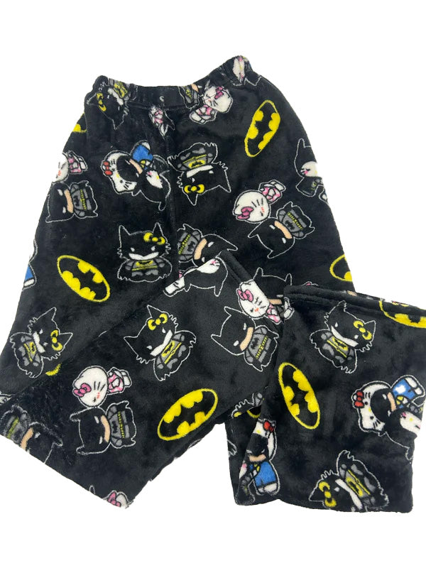 Hello Kitty Batman Fuzzy Pajama Pants
