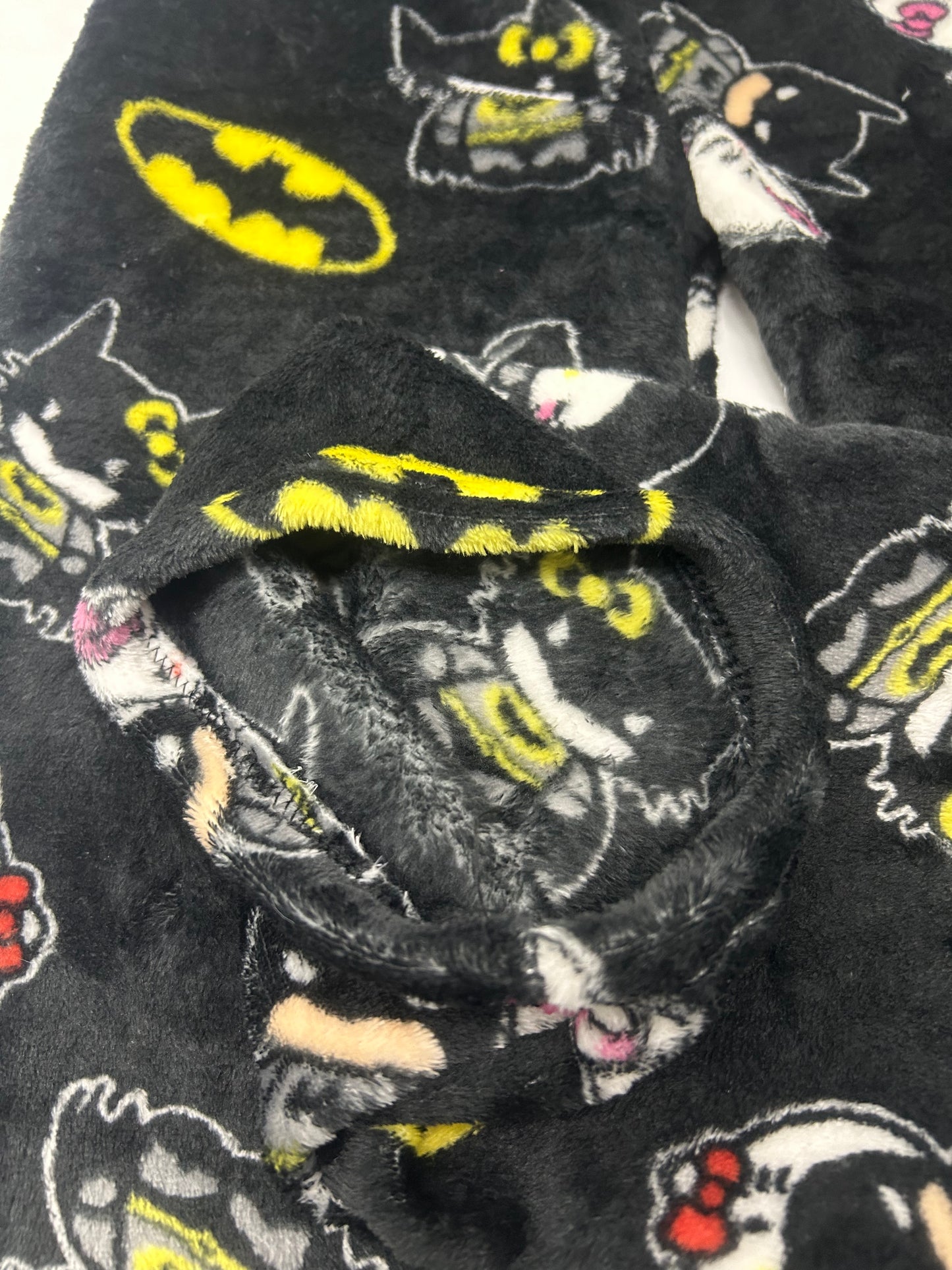 Hello Kitty Batman Fuzzy Pajama Pants