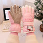 Hello Kitty Winter Snow Gloves Waterproof Ski Gloves Warm Windproof Gloves