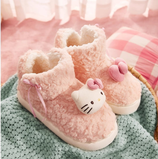 Hello Kitty Boots Shoes Winter Slippers House Slippers Cute Slippers