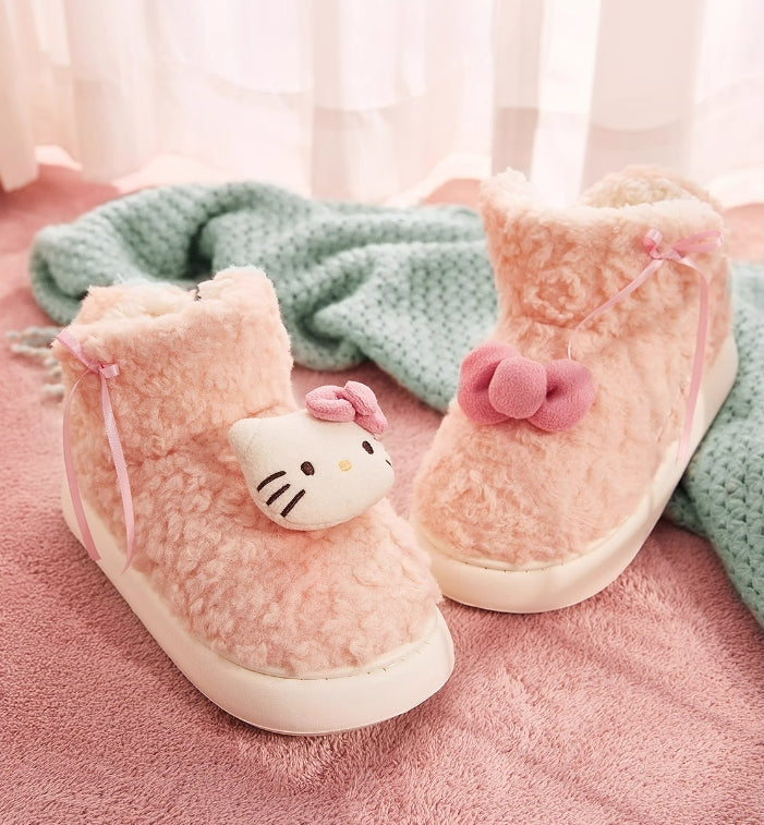 Hello Kitty Boots Shoes Winter Slippers House Slippers Cute Slippers