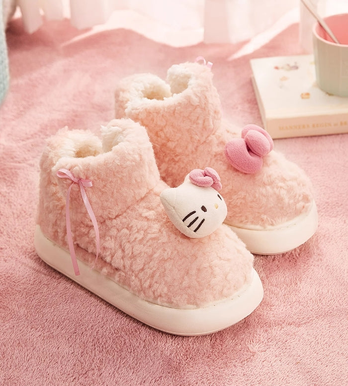 Hello Kitty Boots Shoes Winter Slippers House Slippers Cute Slippers