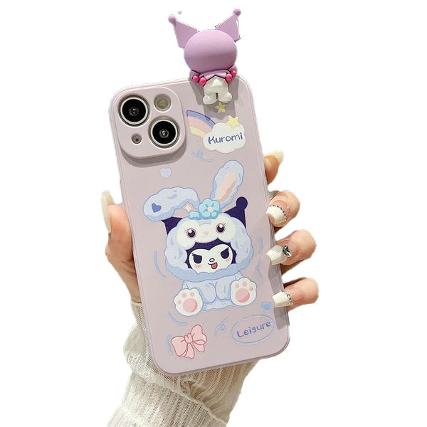 Kuromi and My melody phone case Cute bunny iphone case