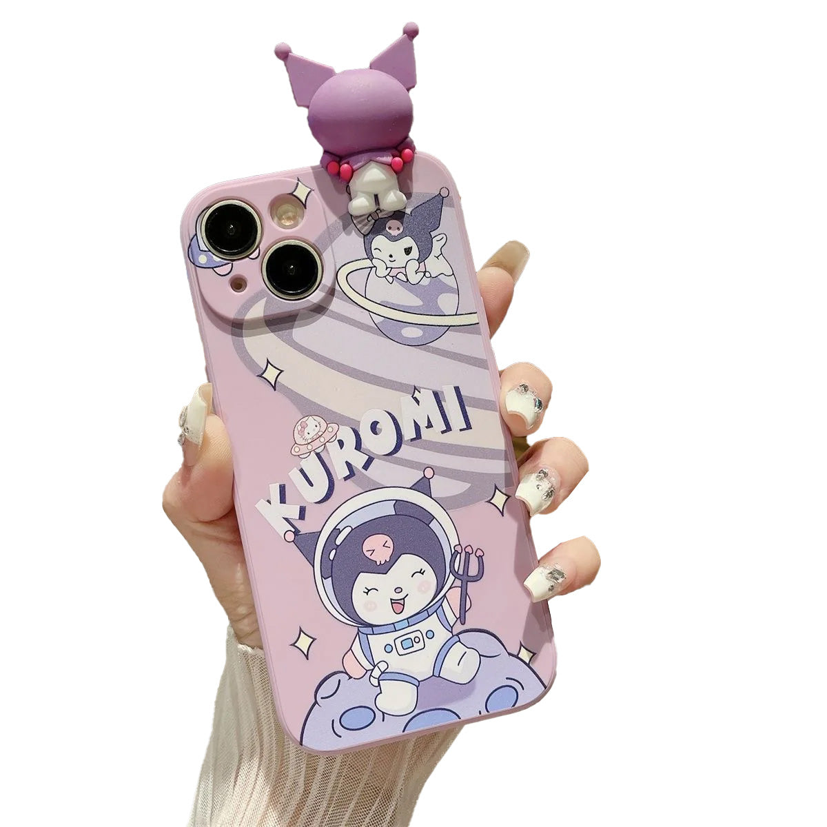 Kuromi and Hello Kitty Astronaut phone case