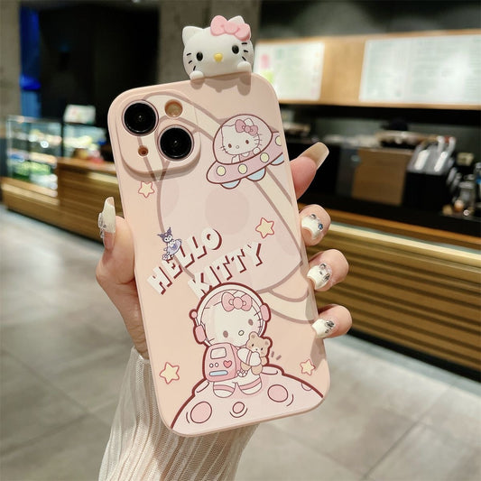 Kuromi and Hello Kitty Astronaut phone case