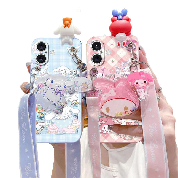 My melody and Cinnamoroll phone case