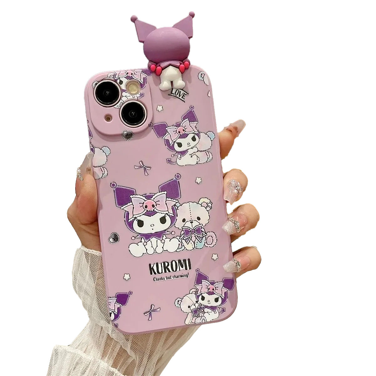 Kuromi with Cute bear phone case
