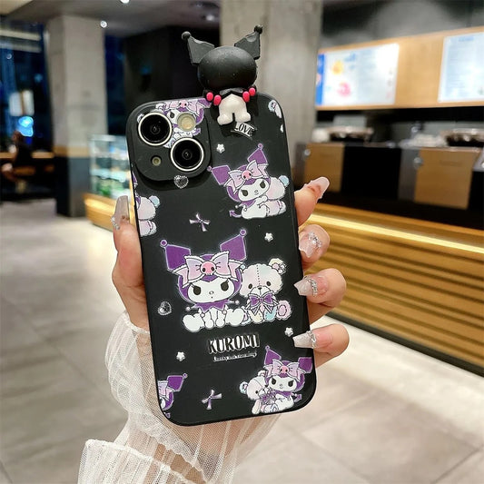 Kuromi with Cute bear phone case