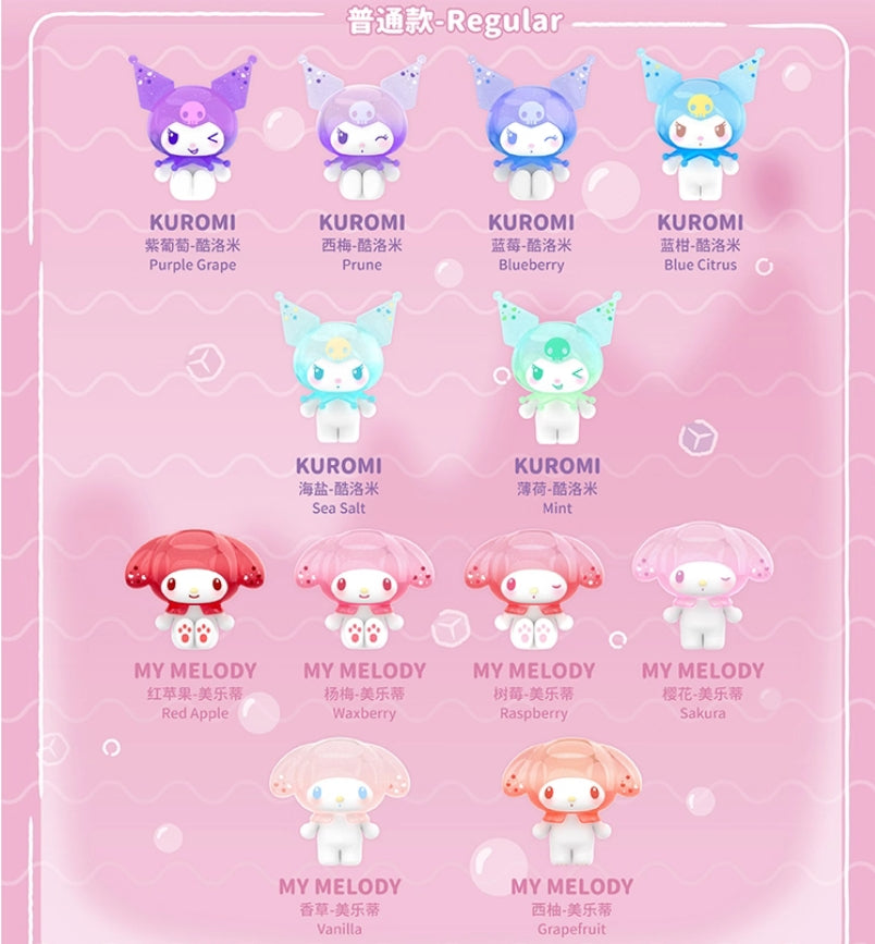 Kuromi and My melody Ramune Style mini figures Blind Bag (3 pcs in bag)