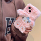 My melody Cinnamoroll Furry iPhone Case