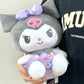 Kuromi and My melody Sitting Plushie 11 inch