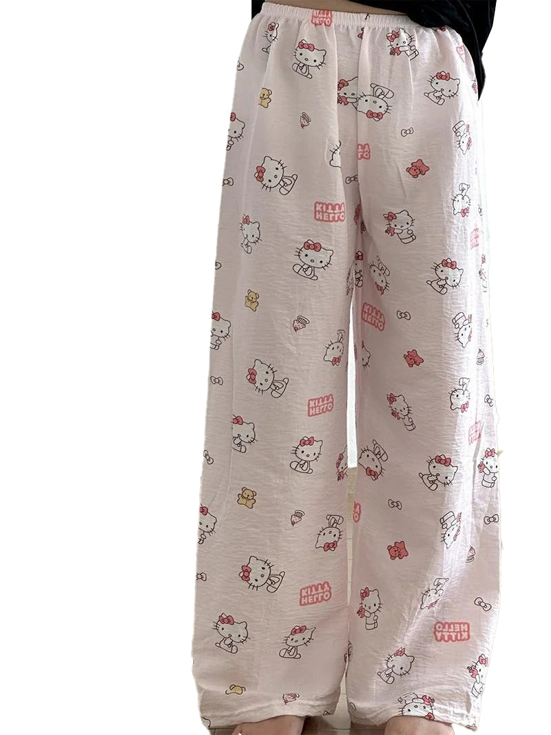 Hello Kitty Pink Summer thin pajama pants
