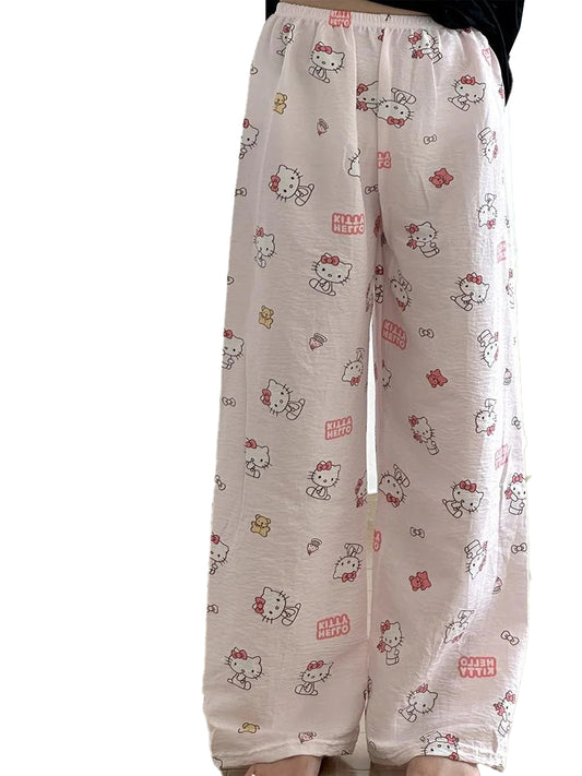 Hello Kitty Pink Summer thin pajama pants