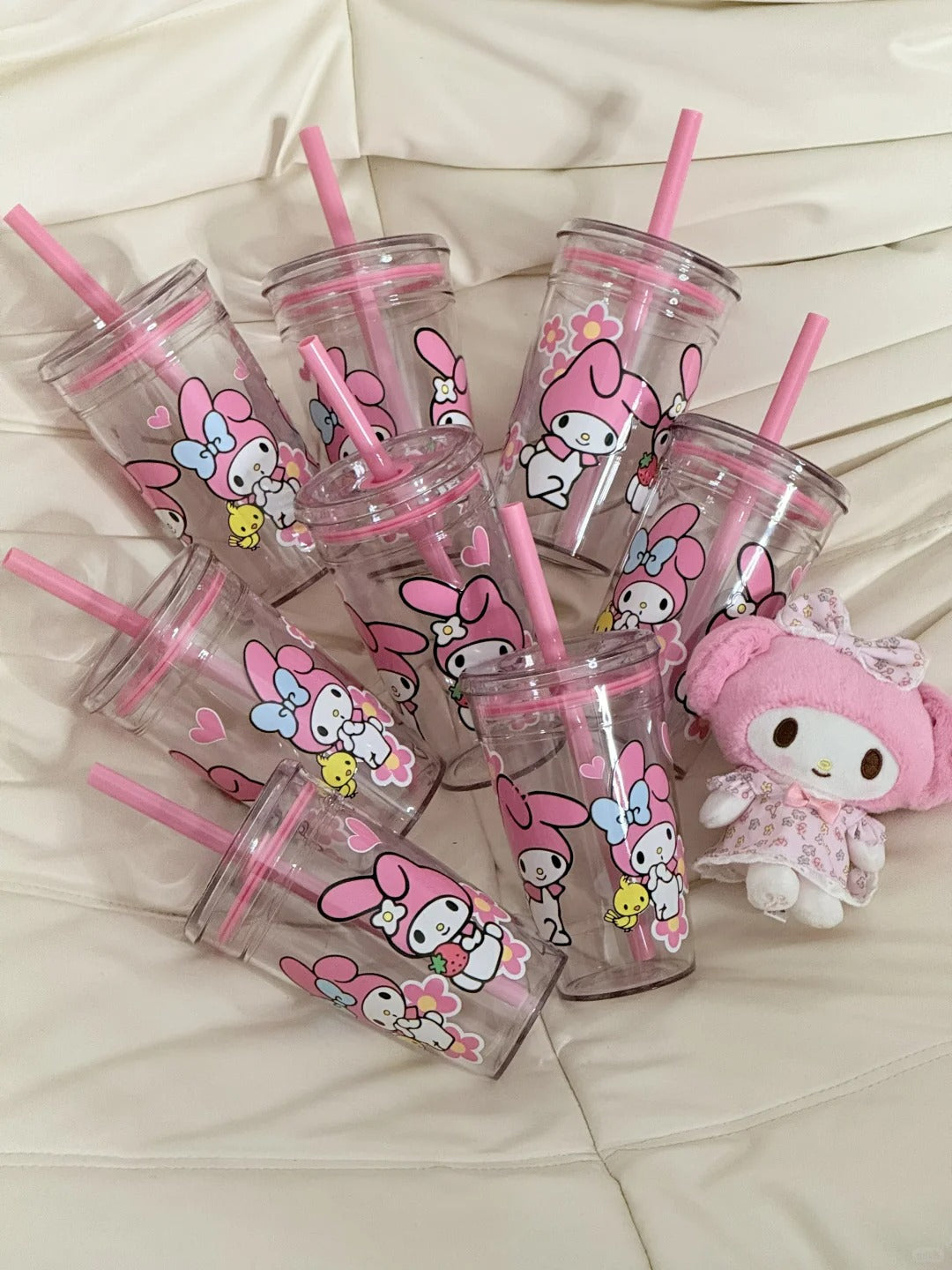 My melody Straw Cup Water Bottle 450ml