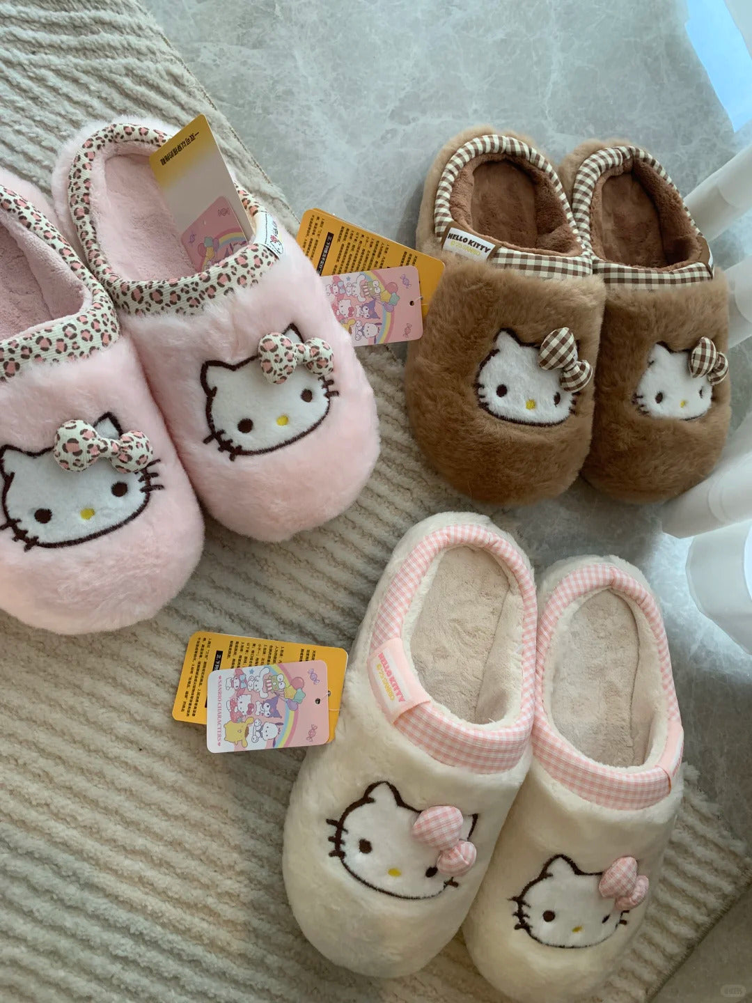 Hello Kitty Fuzzy Slippers House Shoes