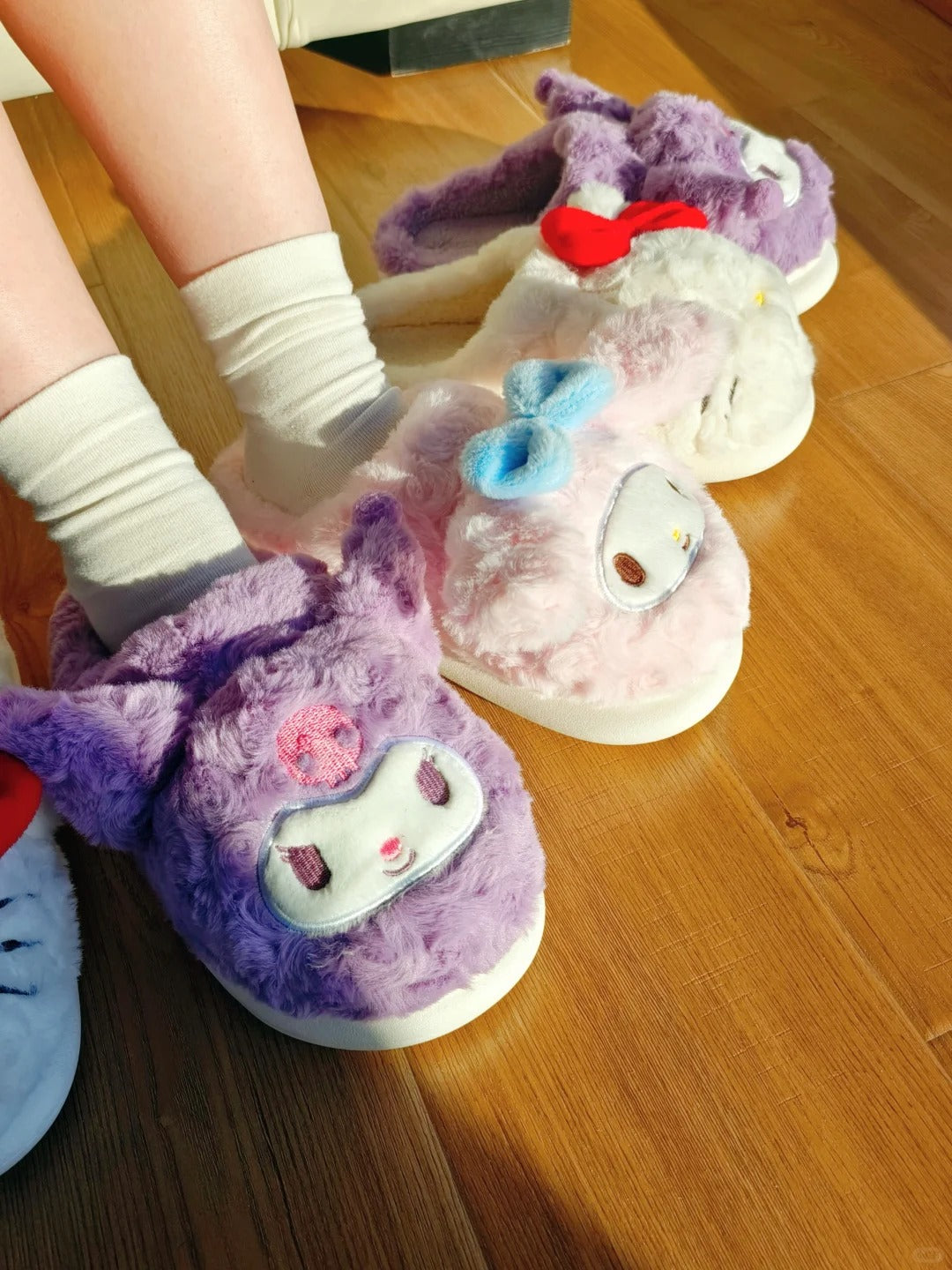 Sanrio Fuzzy Slippers Kawaii House Slippers Cute Slippers