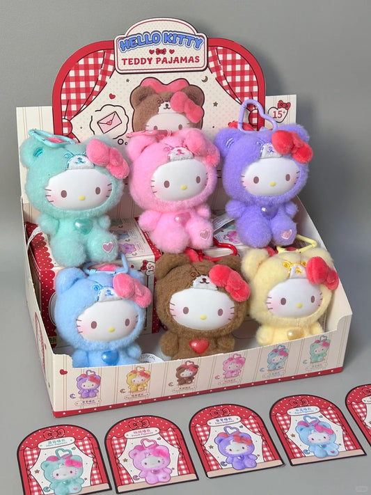 Hello Kitty Teddy Pajama Series Vinyl Plush Doll Blind Box