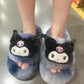 Hello Kitty / Kuromi Plush Fluffy Slippers Ladies home slippers