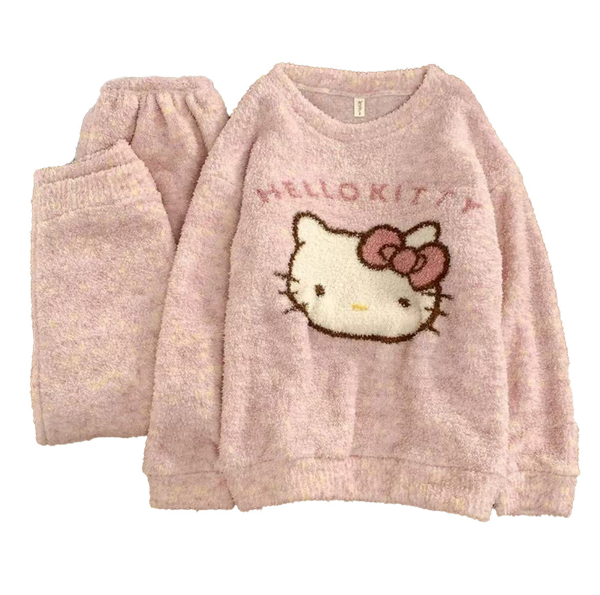 Hello Kitty  fuzzy Long Sleeve Lounge wear  Pajama Set