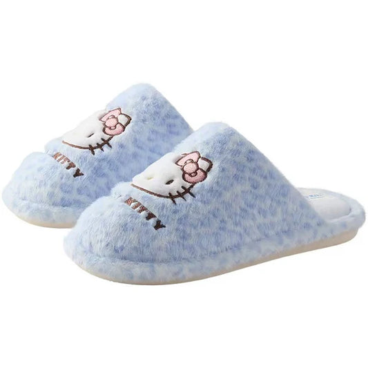 Hello Kitty Leopard Fluffy Slipper Home Slippers Indoor Slippers