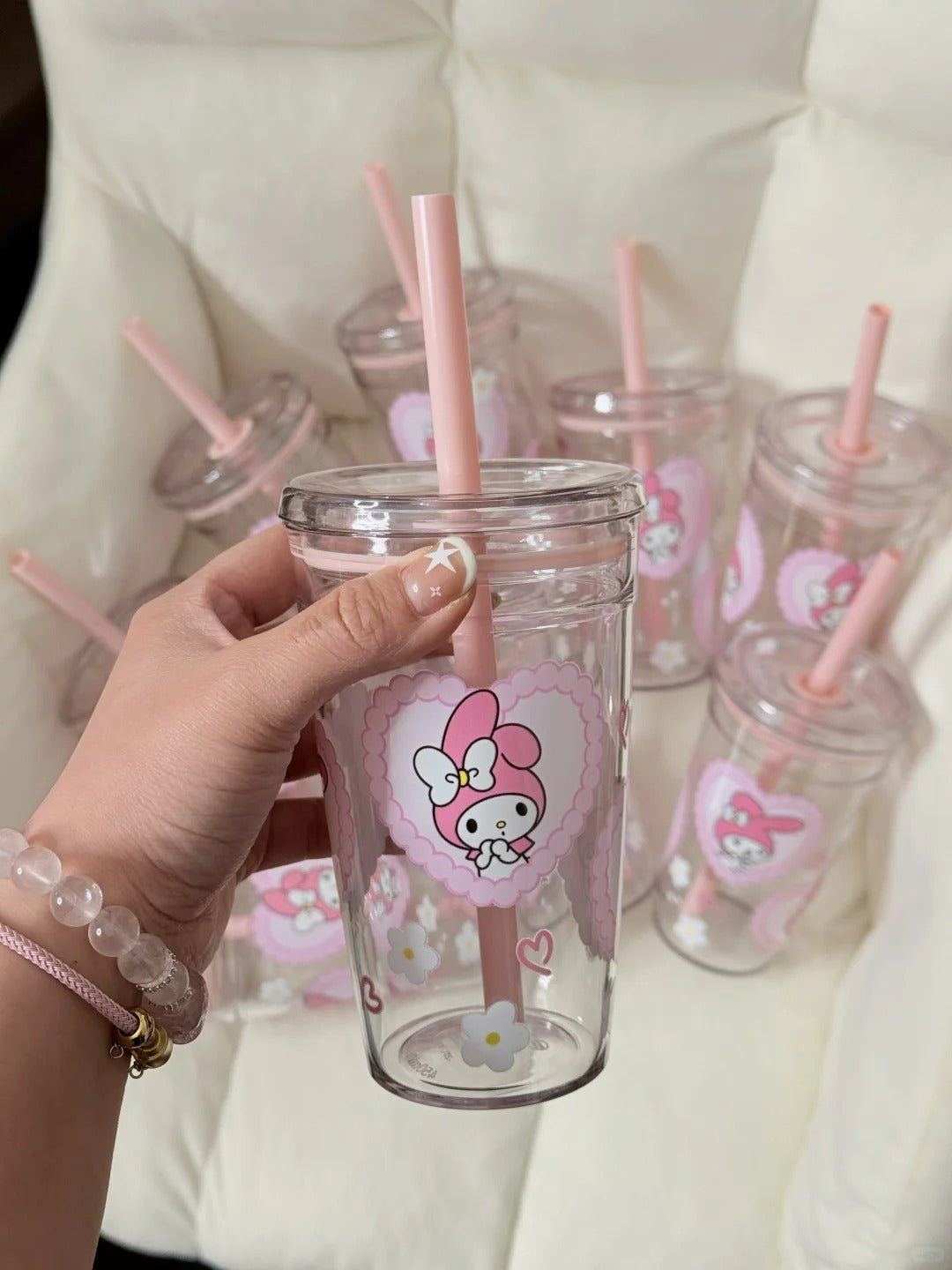 My melody Straw Cup Water Bottle 450ml