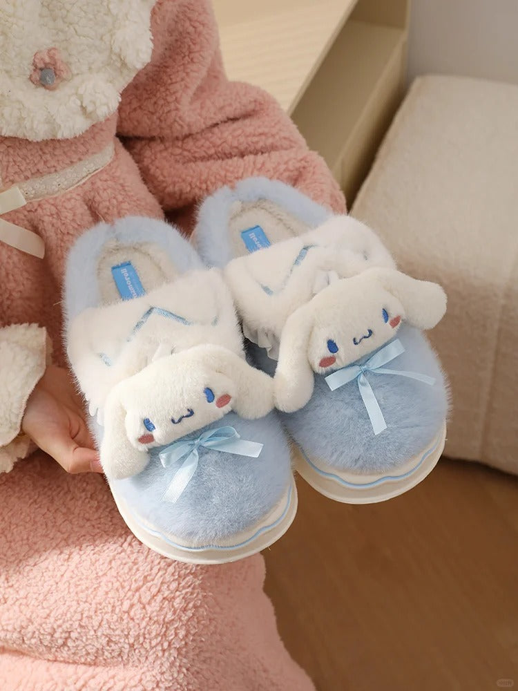 Sanrio Plush Fluffy Slippers House Slippers