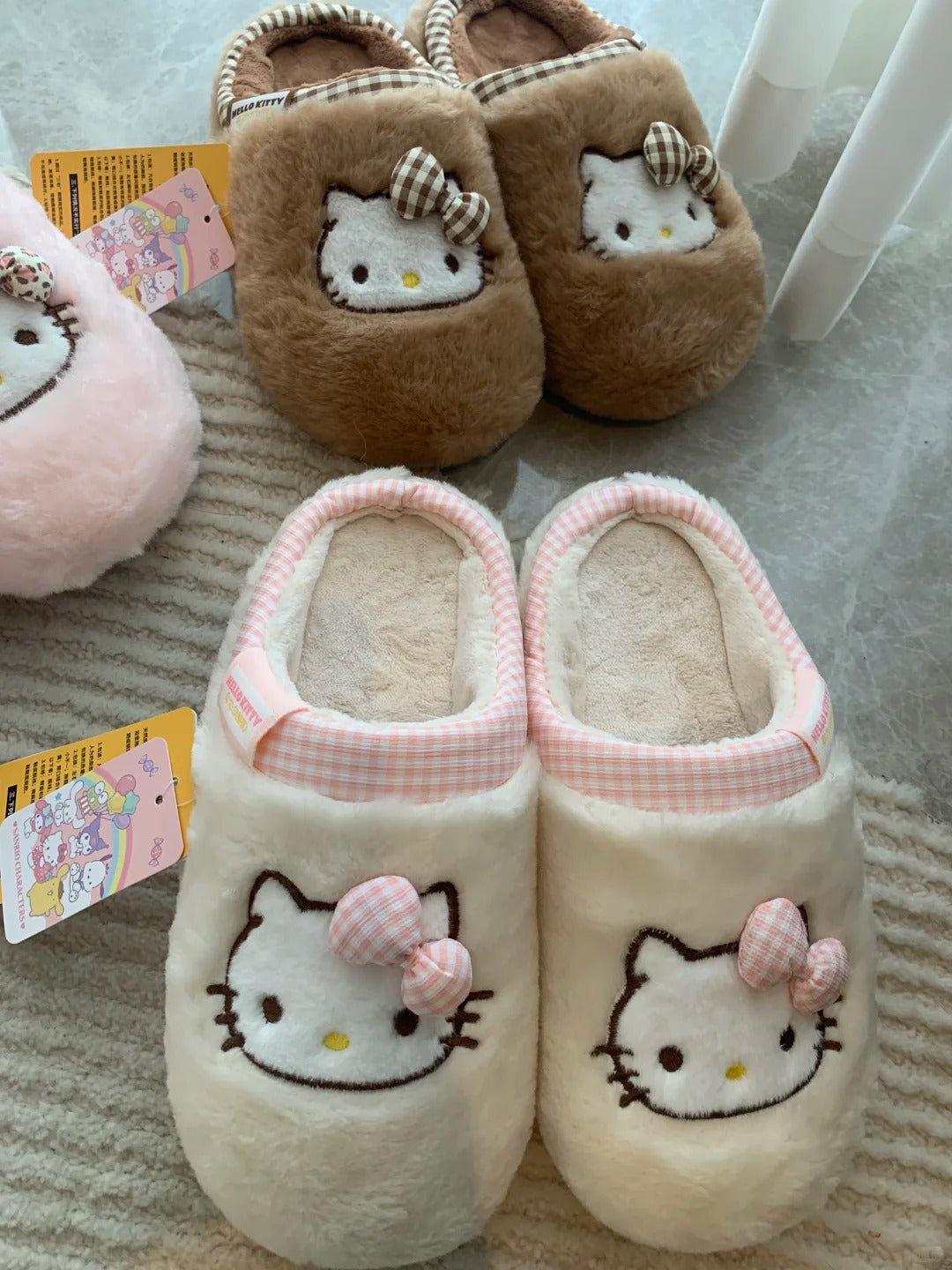 Hello Kitty Fuzzy Slippers House Shoes