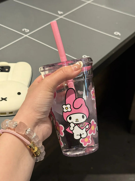 My melody Straw Cup Water Bottle 450ml