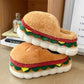 Kawaii Hamburger Fuzzy  Slippers Cute home Slippers