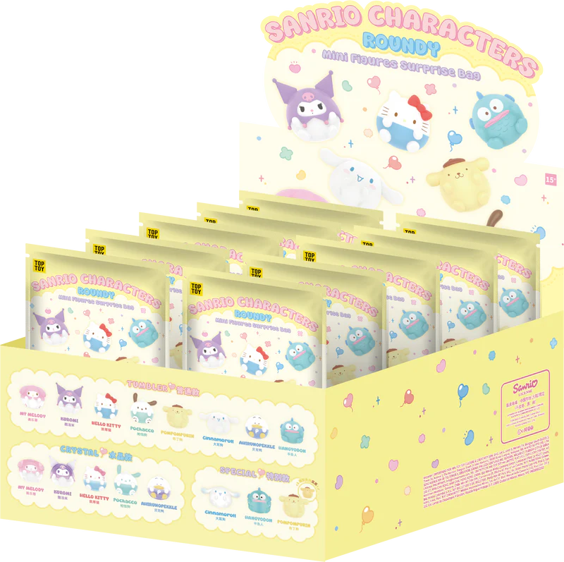 Sanrio Characters Roundy Mini Figures Blind Bags  (3 pcs in bag)