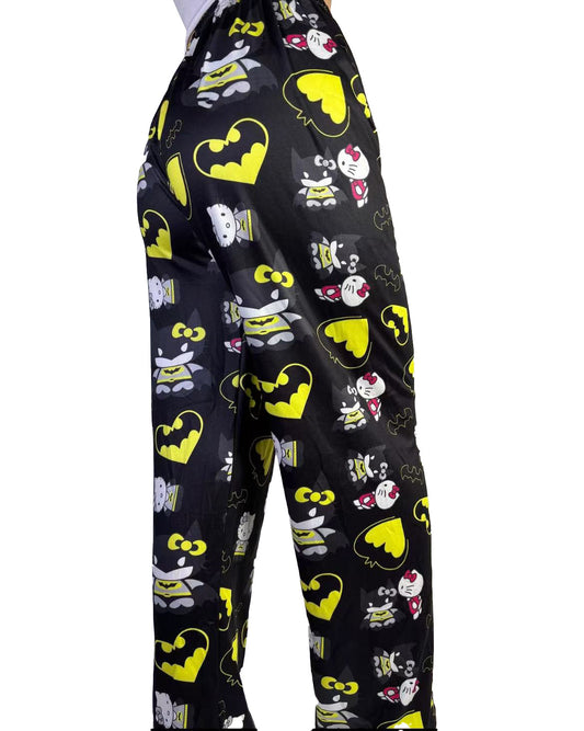 Hello Kitty Batman Pajama Pants Sleepwear Hello Kitty Batman Pjs for Spring and Summer