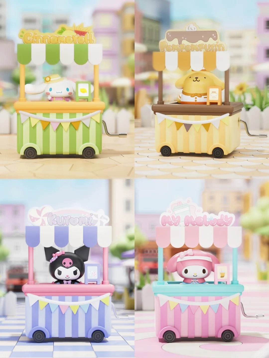 Sanrio Food Truck Hand Crank Music Box